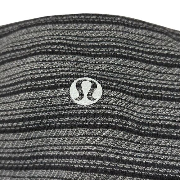 Lululemon Wunder Under Crop Legging Textured Stripe Slate Deep Coal Size 4 - Picture 6 of 8